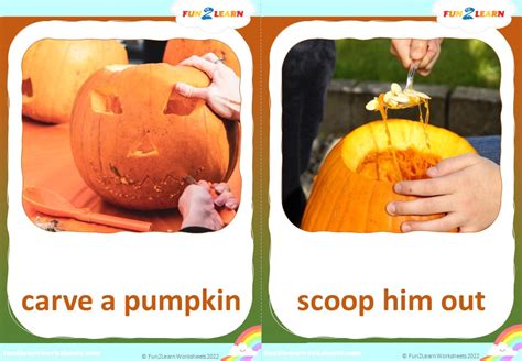 This Is The Way We Carve A Pumpkin Flashcards Fun2learn