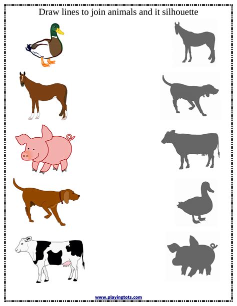 Printable For Toddlers And Preschoolers Pets Preschool Farm Animals