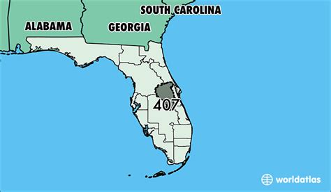 407 Area Code Map Where Is 407 Area Code In Florida