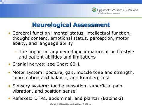 Ppt Chapter 60 Assessment Of Neurologic Function Powerpoint