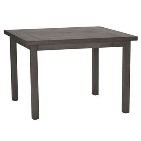 Signature design by ashley parellen gray square dining room counter table. Summer Classics Club Aluminum Modern Slate Grey Square Outdoor Dining Table