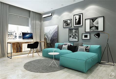 4 Charming Blue Accent Apartments With Compact Layouts ...