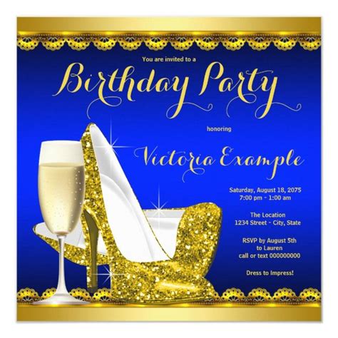 An Elegant Birthday Party With High Heel Shoes And Champagne In Front