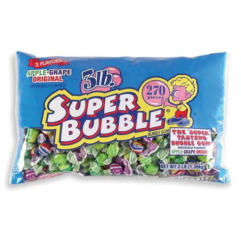 Super Bubble Assorted Bubble Gum 48 Ounce Bag