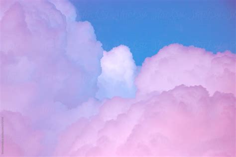 Nacreous Metamorphosis Purple By Visual Scientist Pastel Clouds