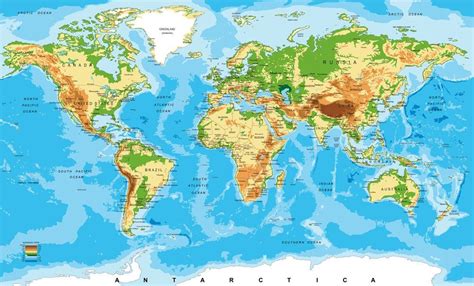 Mapa Do Mundo Terrestre Planisfério Terrestre — SÓ Escola