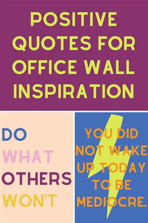Positive Quotes For Office Wall Inspiration Darling Quote