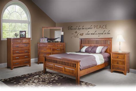 A handsome bronze finish perfectly complements the tiffany glass shade, featuring 402 pieces. Old World Mission Five Piece Bedroom Set from ...