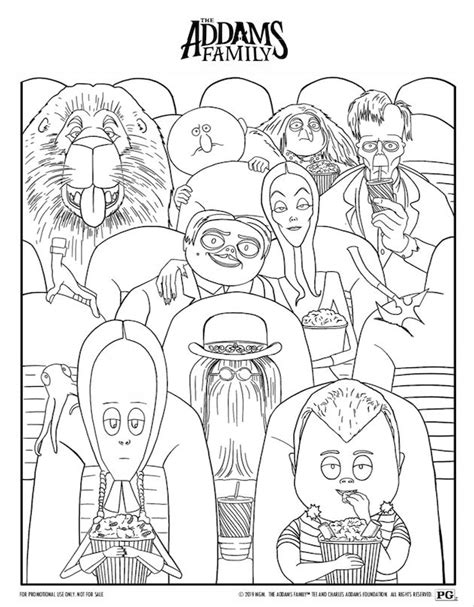 Printable Addams Family Coloring Pages