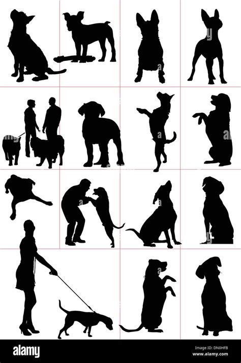 Set Of Dogs Silhouette Vector Illustration Stock Vector Image And Art