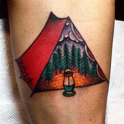 Camping a divisive past time. Marvelous Camping Tattoos On leg for Ladies | Picsmine