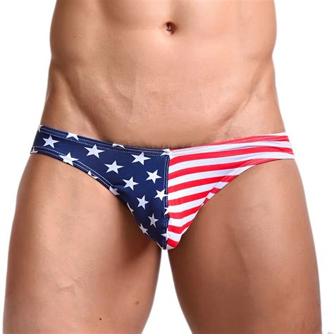 Sexy Men S Panties Size S M L Xl Usa Flag Striped Stars Gay Underwear Printed Mens Briefs Bikini