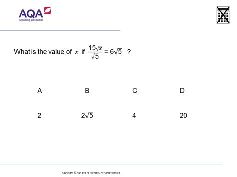 Solving Equations With Surds Gcse Maths Question Of The Week Higher
