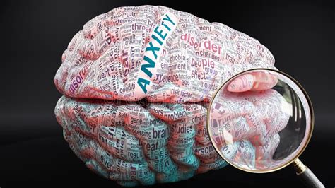 Anxiety In Human Brain A Concept Showing Hundreds Of Crucial Words