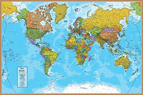Buy Waypoint Geographic Blue Ocean World Wall 24 X 36 Current Up