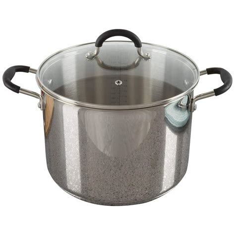 8 Quart Stock Pot Stainless Steel Pot With Lid Compatible With Electric