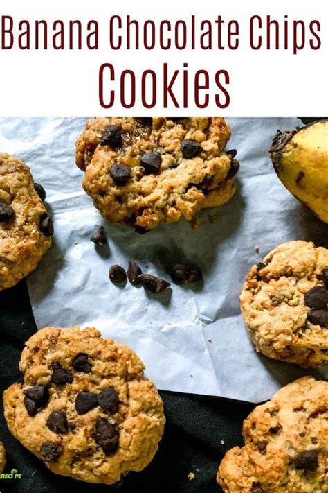 Add the flour mixture all at once to the wet ingredients and stir until dough forms. Eggless Banana Chocolate Chip Cookies - Recipe Magik