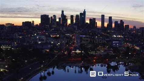 Overflightstock Sunrise Over Downtown Dtla Los Angeles From