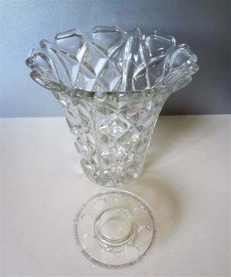 Antiques Atlas Art Deco Pressed Glass Vase