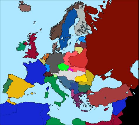 Blank map of europe showing national borders as they stood from october 1938 until march 1939. Image 1 - German Empire mod for Hearts of Iron IV - Mod DB