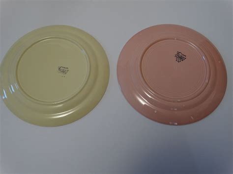 4 Vintage Lu Ray Pastels Plates 9 14 Luncheon Salad Small Dinner Size