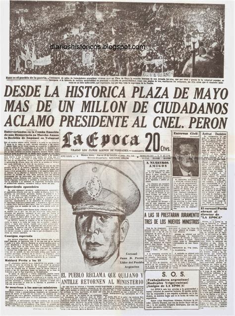 Diarios Históricos 17 De Octubre De 1945 Fecha Fundacional Del Peronismo