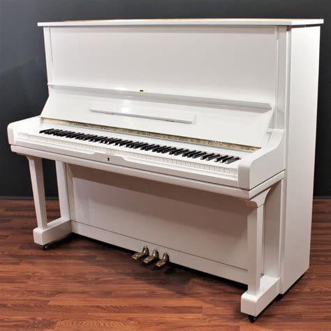 Yamaha U1 48 Studio Upright Piano Polished White Refinished 5990 00