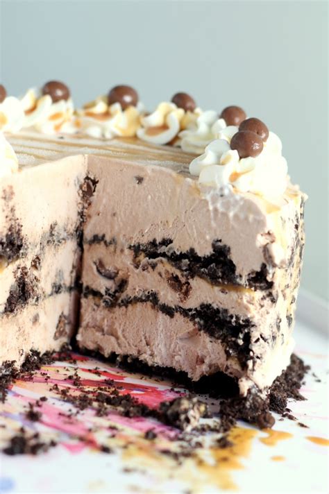 A large variety of ice cream cakes are always on display and available for immediate purchase. Salted Caramel Mocha Ice Cream Cake - Chocolate With Grace