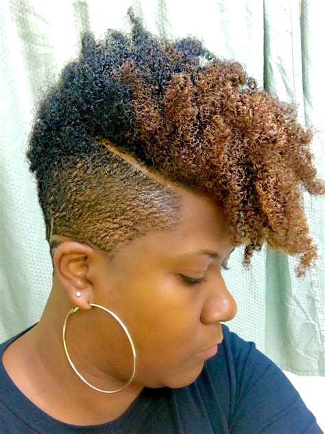 Natural Hair Shaved Sides Hairstyles Black Woman Undercut Tapered