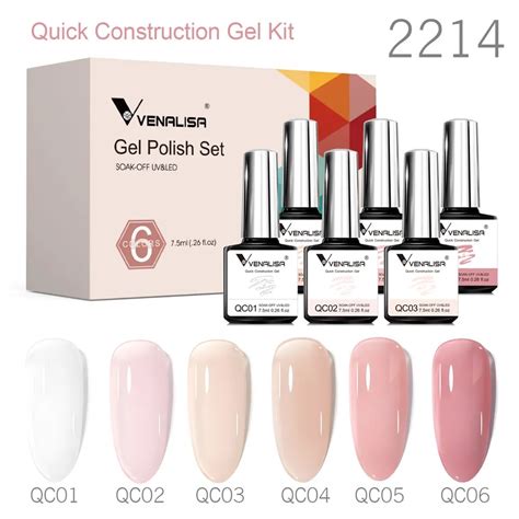 Pcs Venalisa Construction Gel Kit Stronger Jelly Color Reinforce Natural Nail Varnish Rubber