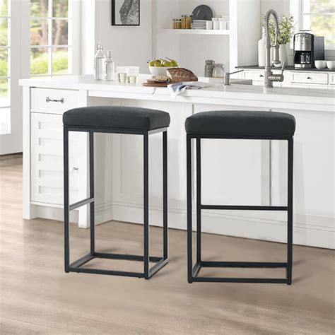 Mf Studio 30 Bar Stool Counter Height Bar Stools With Footrest Pu