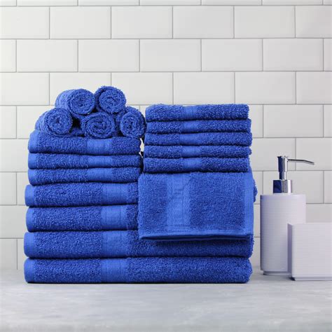 Mainstays Solid 18 Piece Bath Towel Set Royal Spice