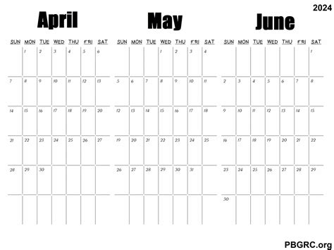 Free april may june 2024 calendar printable templates – Artofit