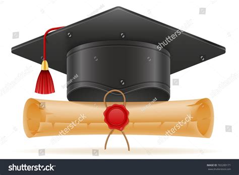 Academic Graduation Mortarboard Square Cap Vector Stock Vector Royalty
