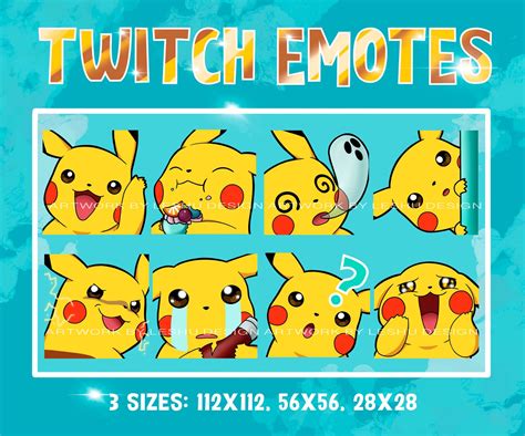 Twitch Emotes Emote Pack Pokemon Emotes Manga Emote Anime Etsy
