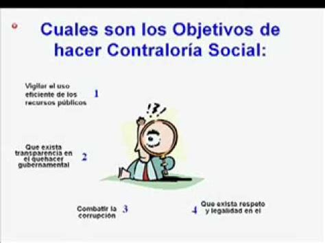 The national comptroller's office is in charge of auditing public expenditure and ensuring the correct use of public funds. Contraloría Social - YouTube