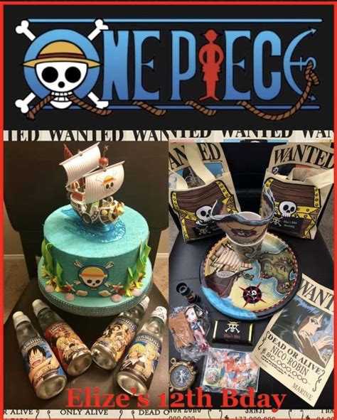 One Piece Birthday Party Ideas Photo Of One Piece Birthdays Anime Cake One Piece Theme