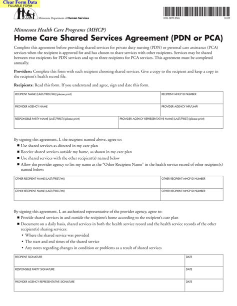 Home Care Service Agreement Template