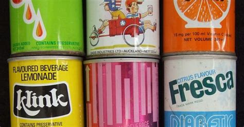 Maybe you would like to learn more about one of these? A selection of late 1970s-early 1980s drink cans; One of ...