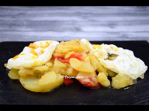 Reto facilisimo recetas con huevos y patatas. Receta casera de Patatas a lo Pobre. Cocina tradicional ...