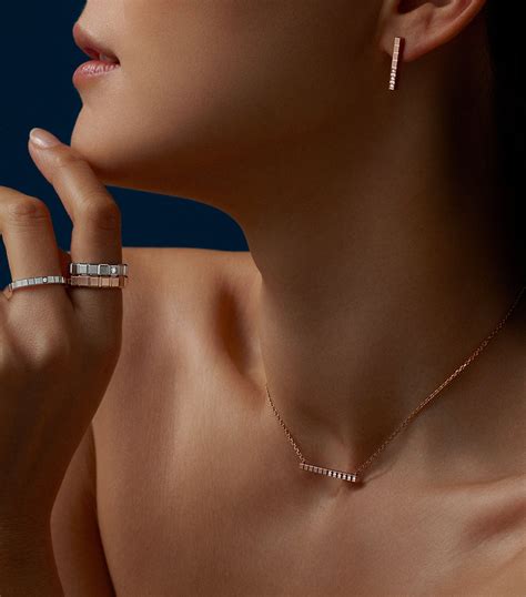 Chopard Rose Gold And Diamond Ice Cube Pure Necklace Harrods Uk