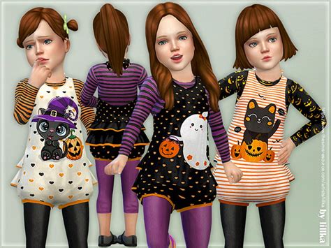 Toddler Girl Halloween Outfits By Lillka At Tsr Sims 4 Updates