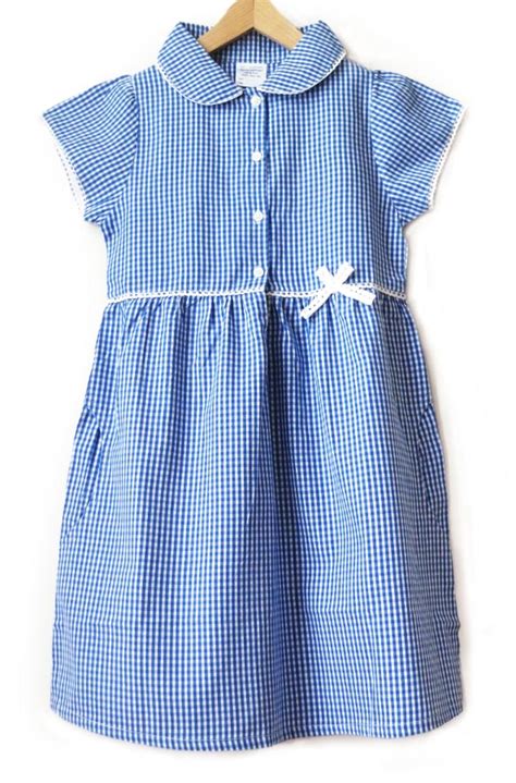 Organic Cotton Blue Gingham Summer Dress 5yrs Plus Ecooutfitters