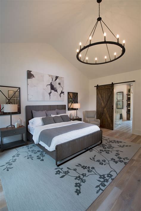 Beautiful Master Bedroom With Vaulted Ceiling And Gorgeous Lighting