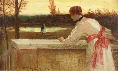 Art Reproductions Girl On A Balcony Watching A Couple By A Lake By Philip Richard Morris 1836