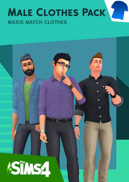 Maxis Match Male Clothes Pack Cepzid Sims Sims 4 Game Packs The Sims