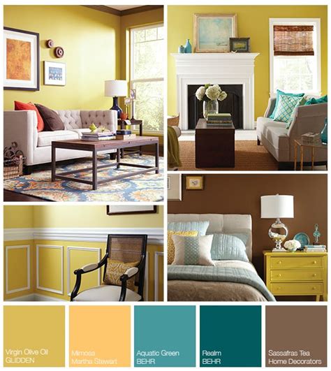 Color Schemes A Yellow Teal Inspired Palette Living Room Color