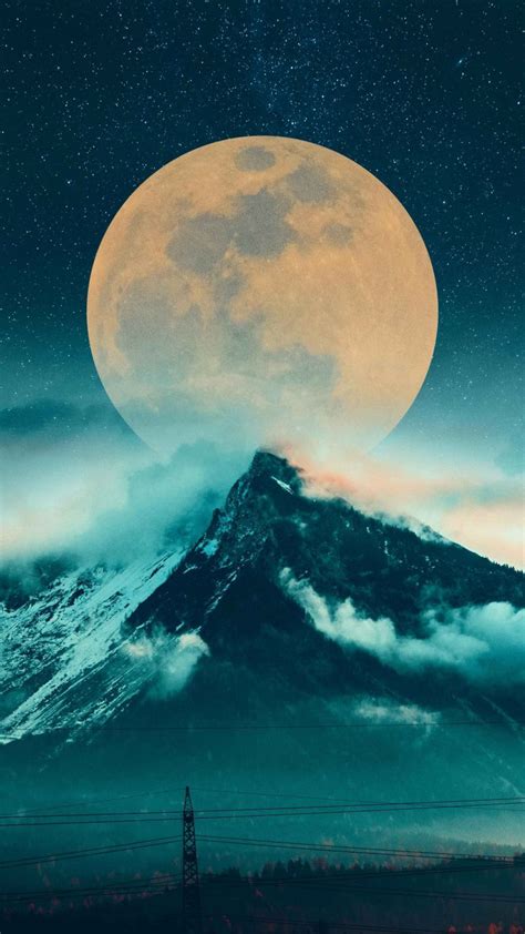 Mountain Moon Iphone Wallpaper Iphone Wallpapers