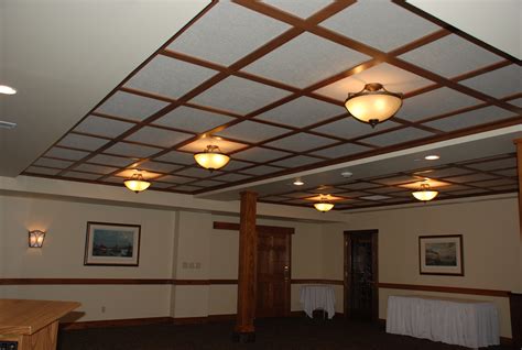 Our basement was finished with a drop down ceiling by the previous owners. WoodGrid® Coffered Ceilings by Midwestern Wood Products Co ...