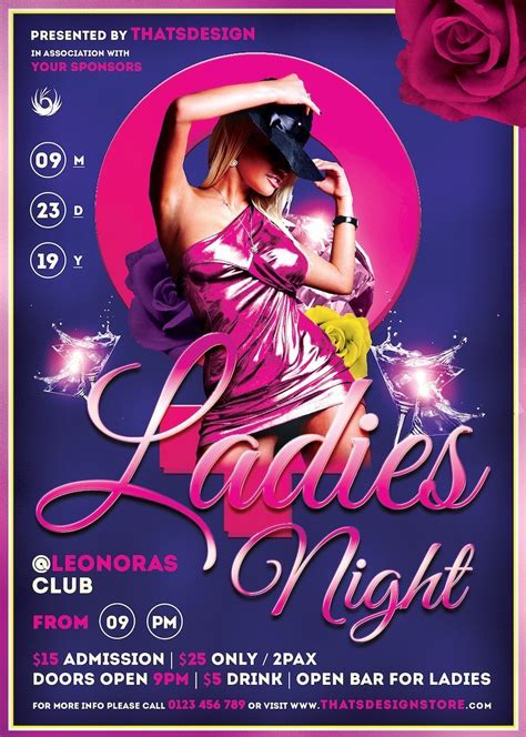 Ladies Night Flyer Design Template Psd V2 For Photoshop